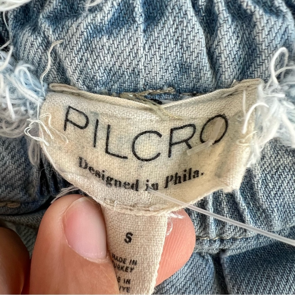Anthropologie pilcro pj wide leg‎ cropped jeans women’s small denim - Picture 4 of 7